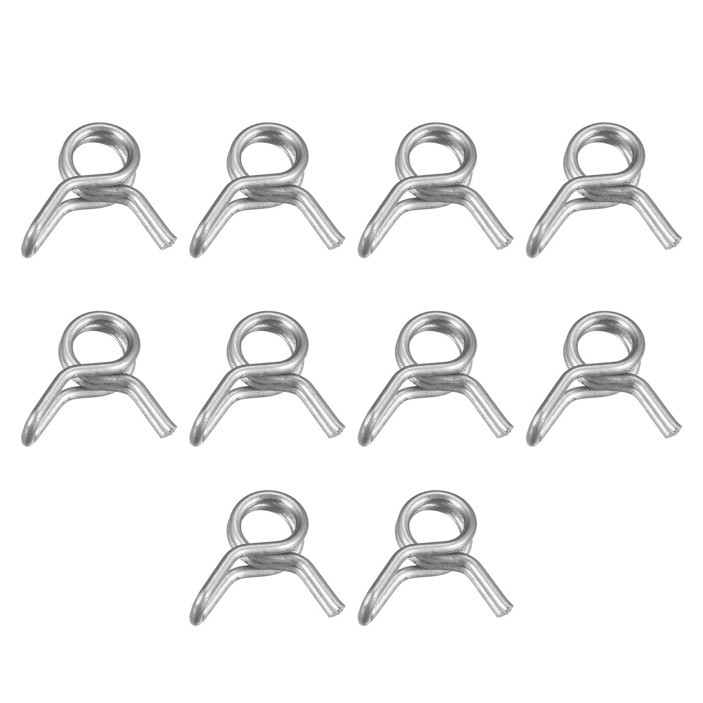 Uxcell Uxcell Double Wire Spring Hose Clamp, 10pcs 304 Stainless Steel 13mm Spring Clips