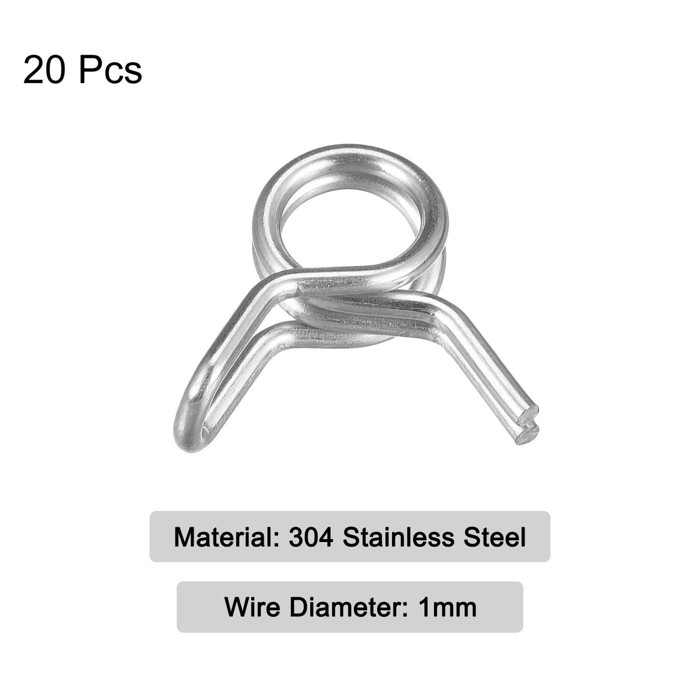 Double Wire Spring Hose Clamp 304 Stainless Steel Hose Fuel Line ...