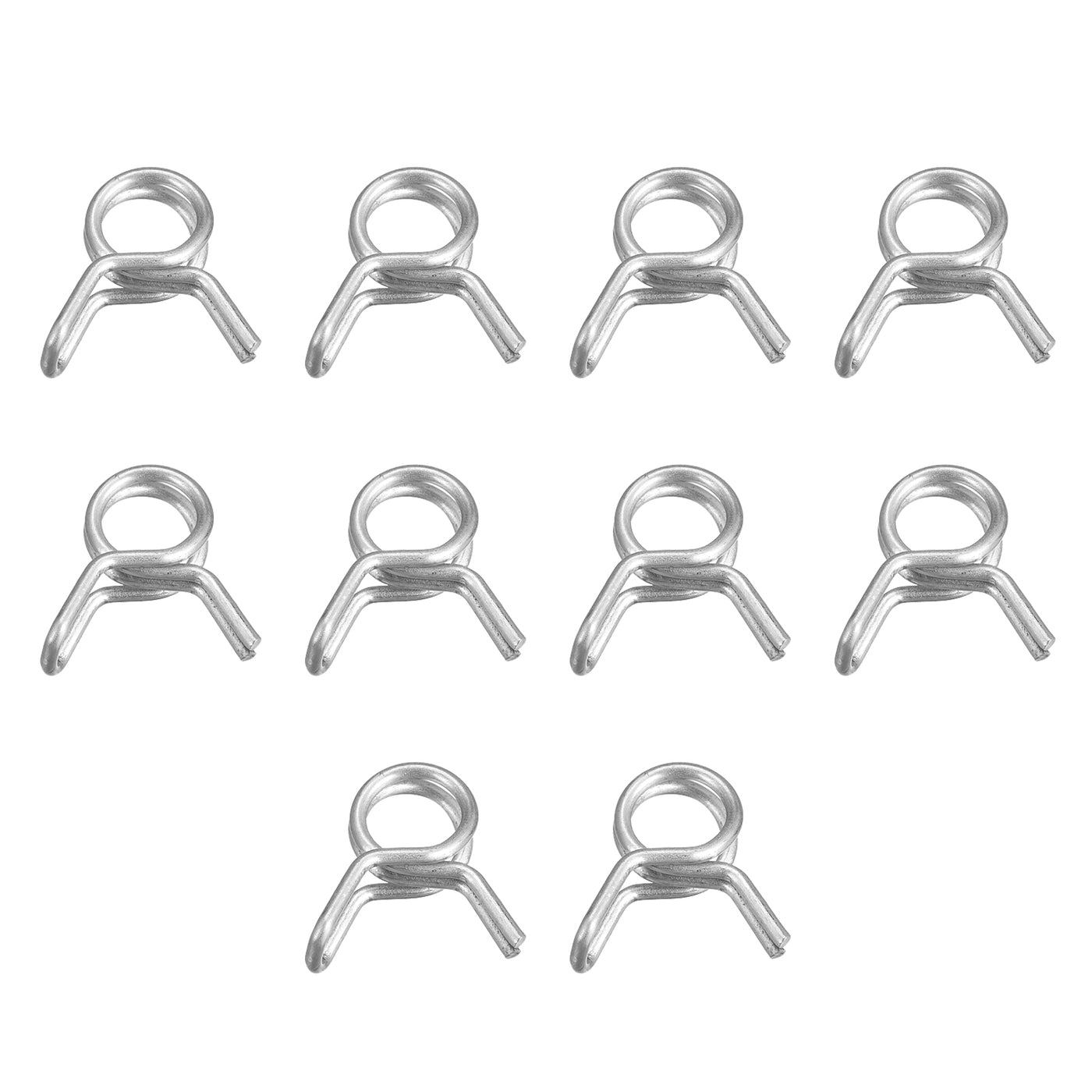 Uxcell Uxcell Double Wire Spring Hose Clamp, 10pcs 304 Stainless Steel 13mm Spring Clips