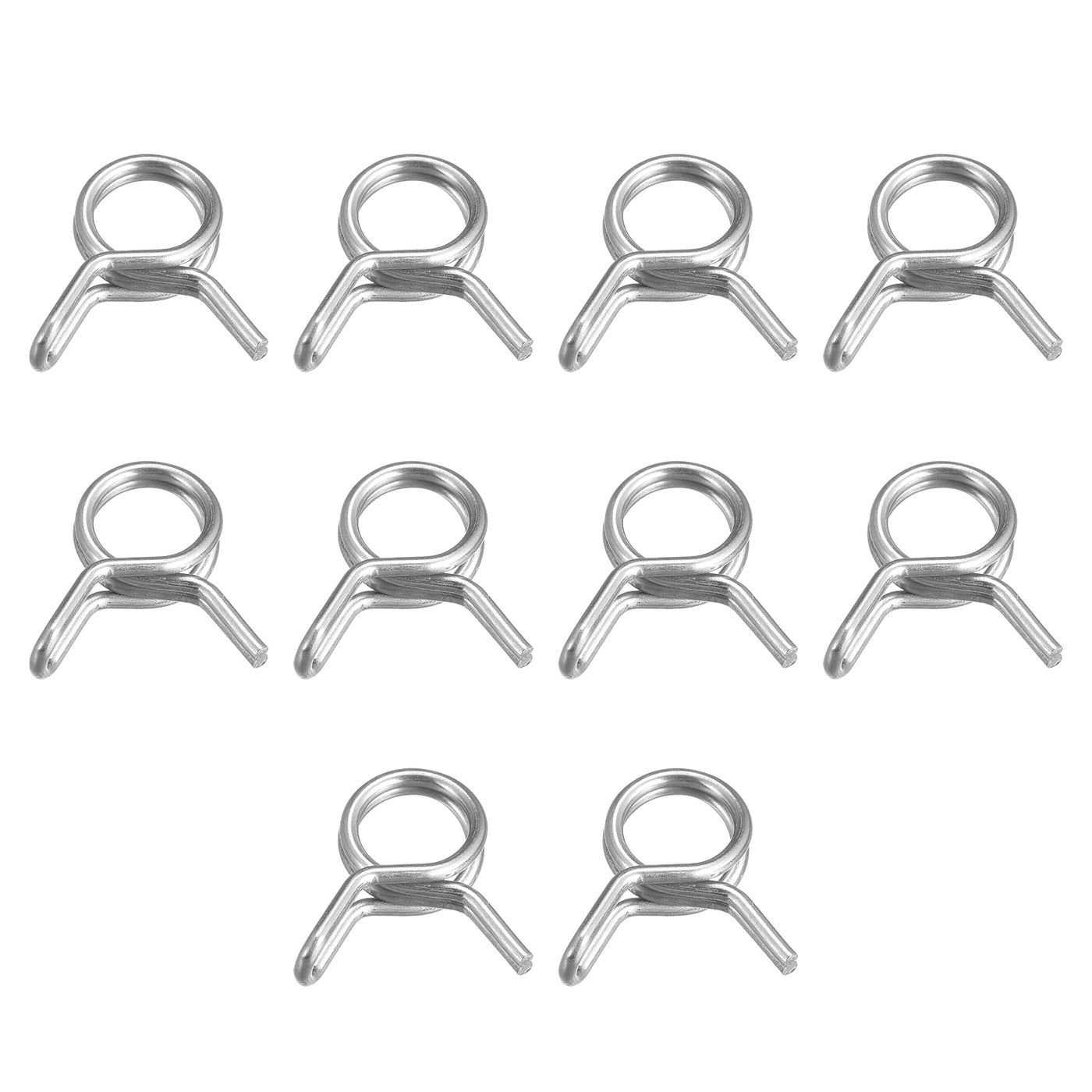 Uxcell Uxcell Double Wire Spring Hose Clamp, 50pcs 304 Stainless Steel 13mm Spring Clips