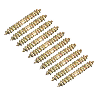 Harfington Uxcell 6x40mm Hanger Bolts, 24pcs Double Ended Thread Wood to Wood Dowel Screws