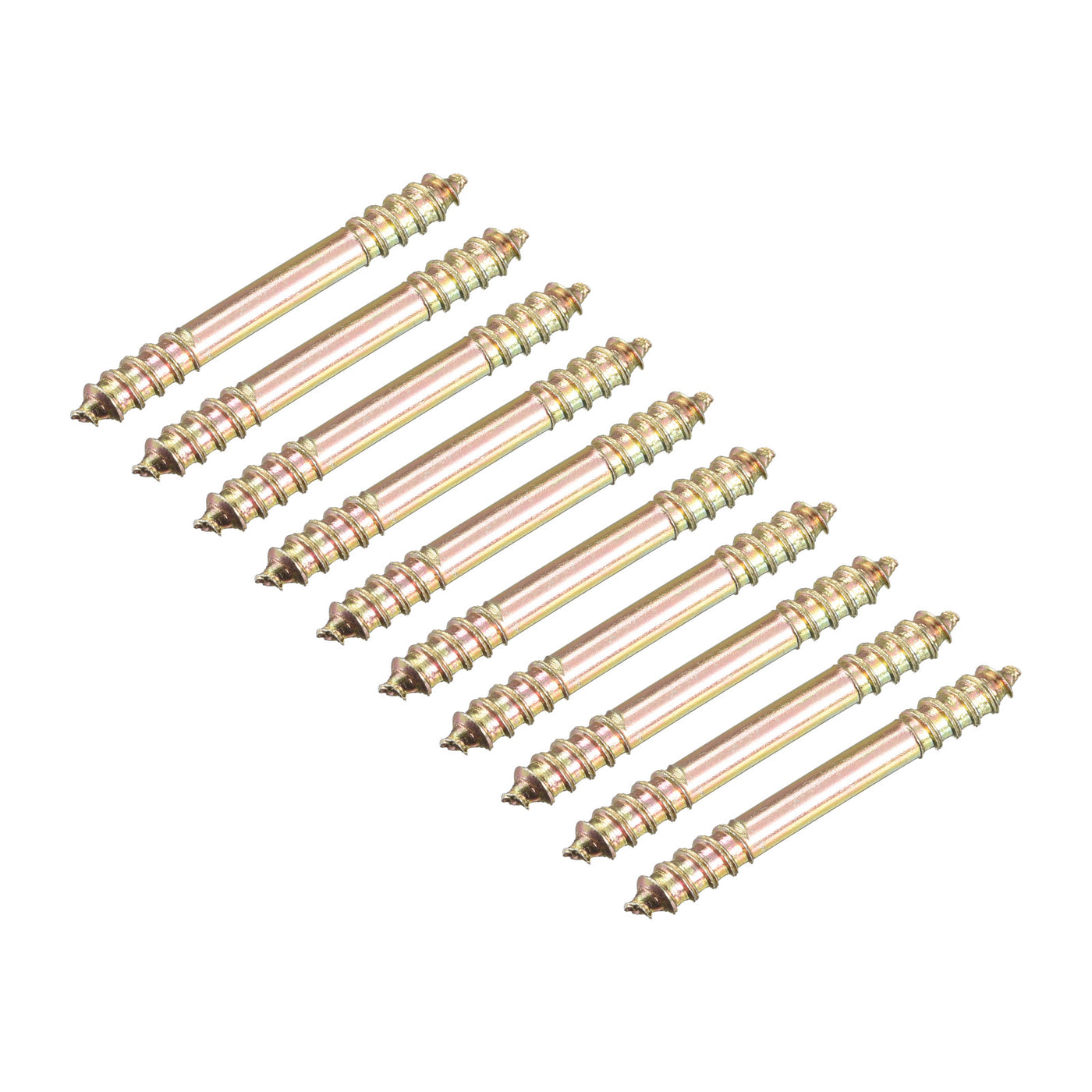 Uxcell Uxcell 5x65mm Hanger Bolts, 12pcs Double Ended Thread Wood to Wood Dowel Screws