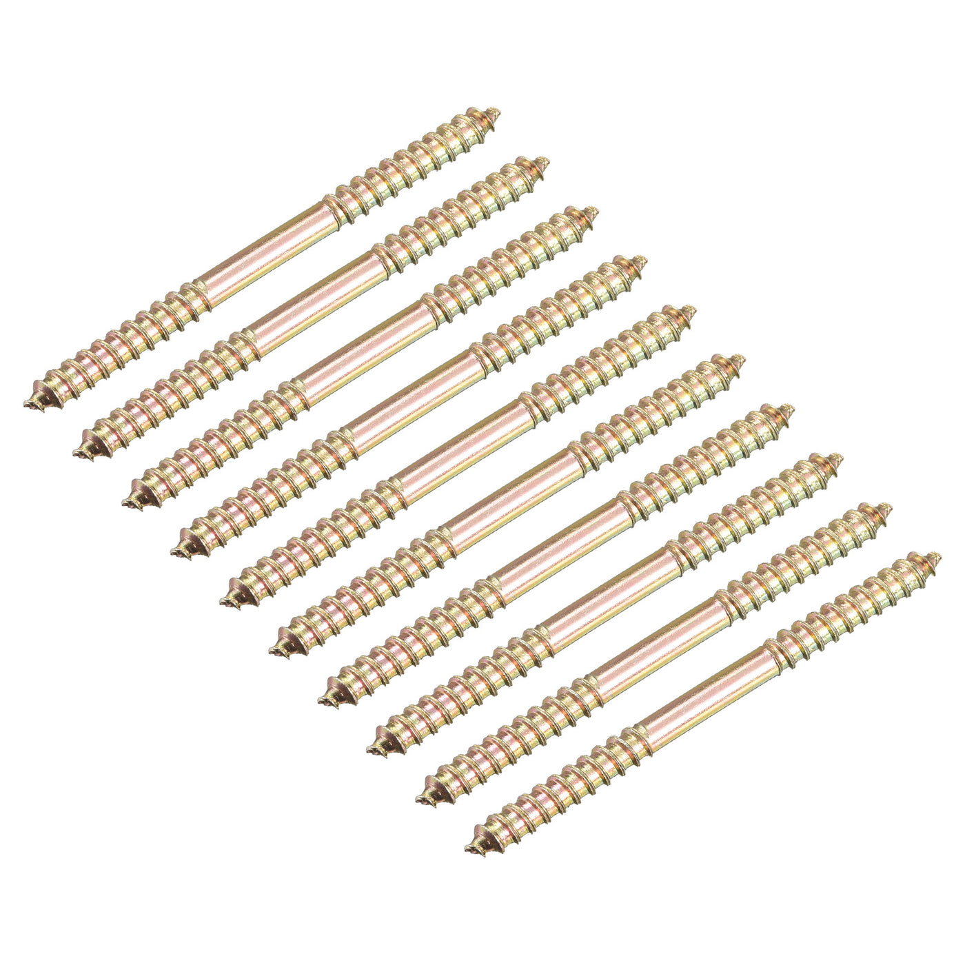 Uxcell Uxcell 5x65mm Hanger Bolts, 12pcs Double Ended Thread Wood to Wood Dowel Screws