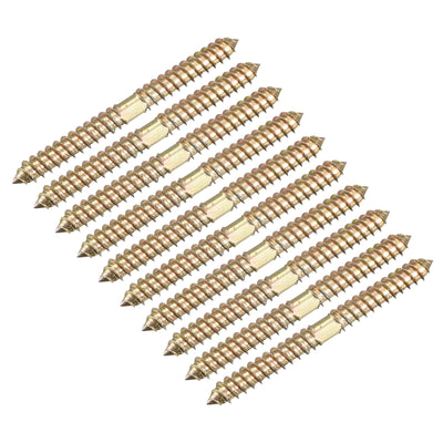 Harfington Uxcell 8x70mm Hanger Bolts, 12pcs Double Ended Thread Wood to Wood Dowel Screws