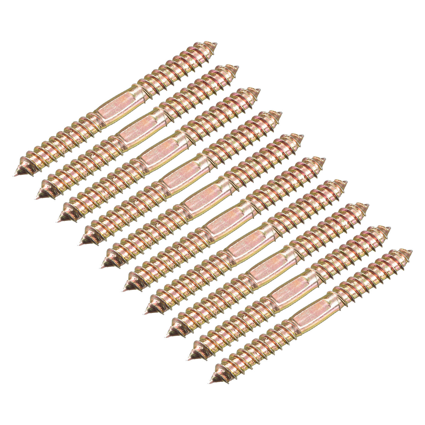 Uxcell Uxcell 10x80mm Hanger Bolts, 12pcs Double Ended Thread Wood to Wood Dowel Screws