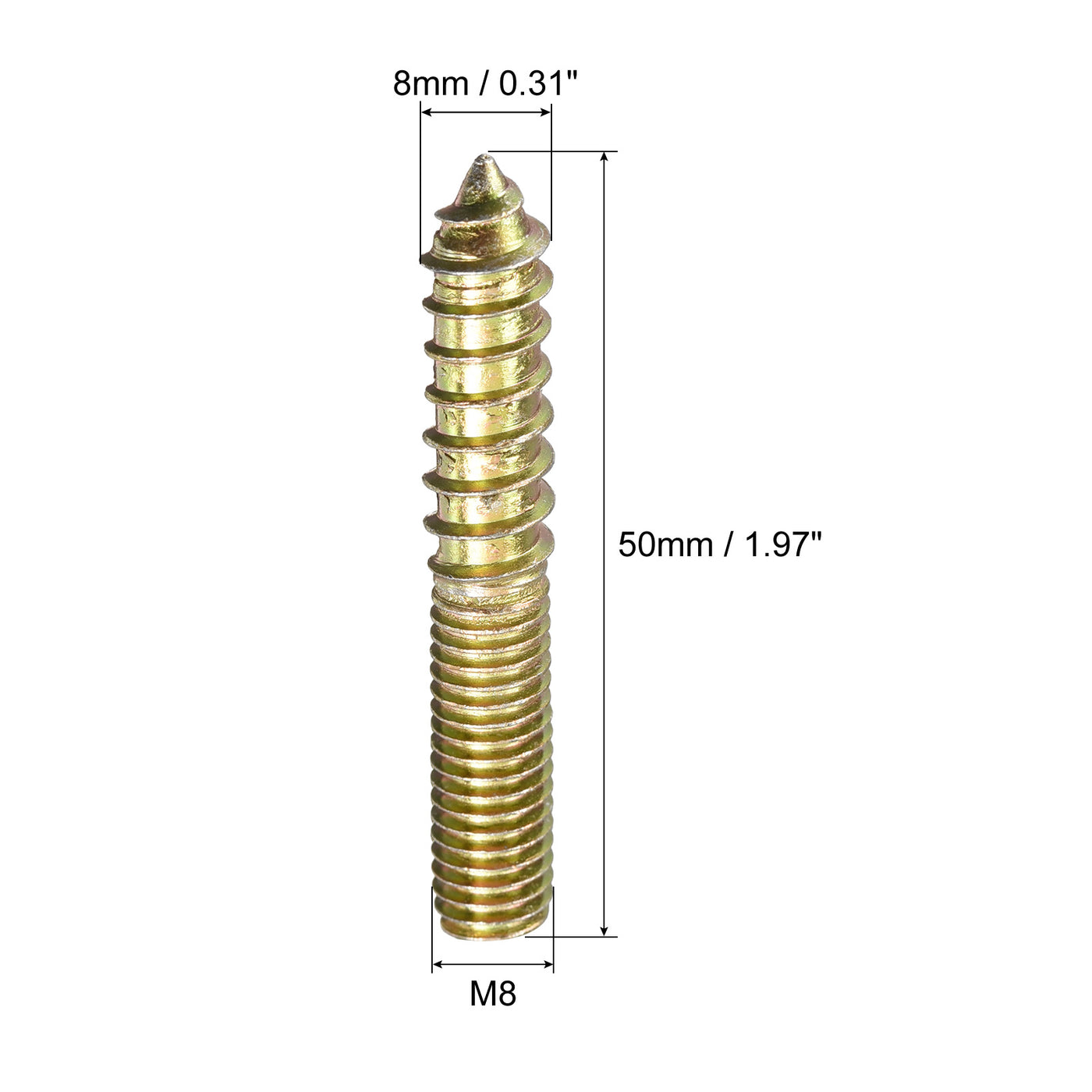 uxcell Uxcell Hanger Bolts Double Ended Thread Dowel Screws for Furniture Connecting