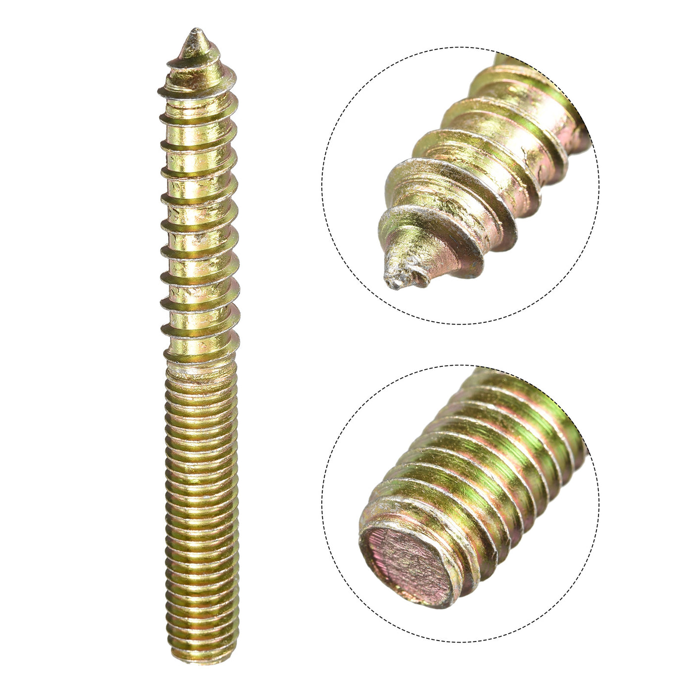 uxcell Uxcell Hanger Bolts Double Ended Thread Dowel Screws for Furniture Connecting