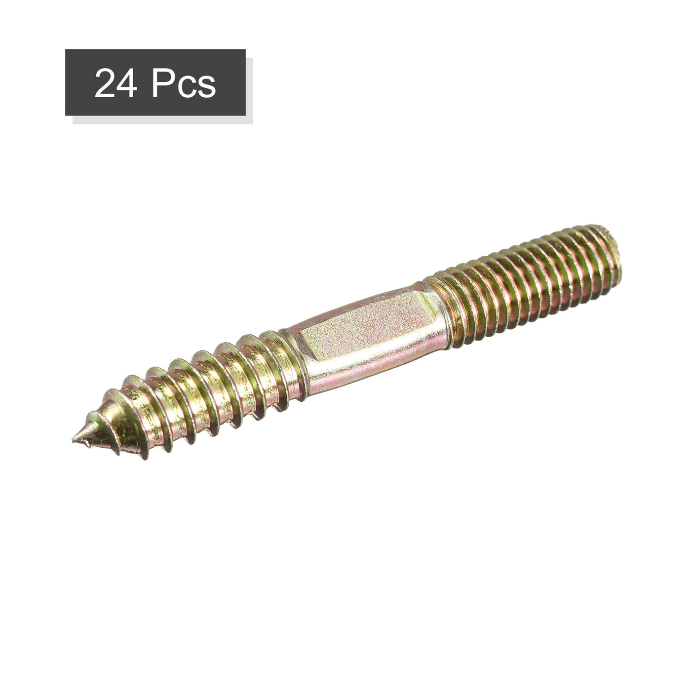 uxcell Uxcell Hanger Bolt Double Ended Dowel Screws for Wood Furniture Connecting