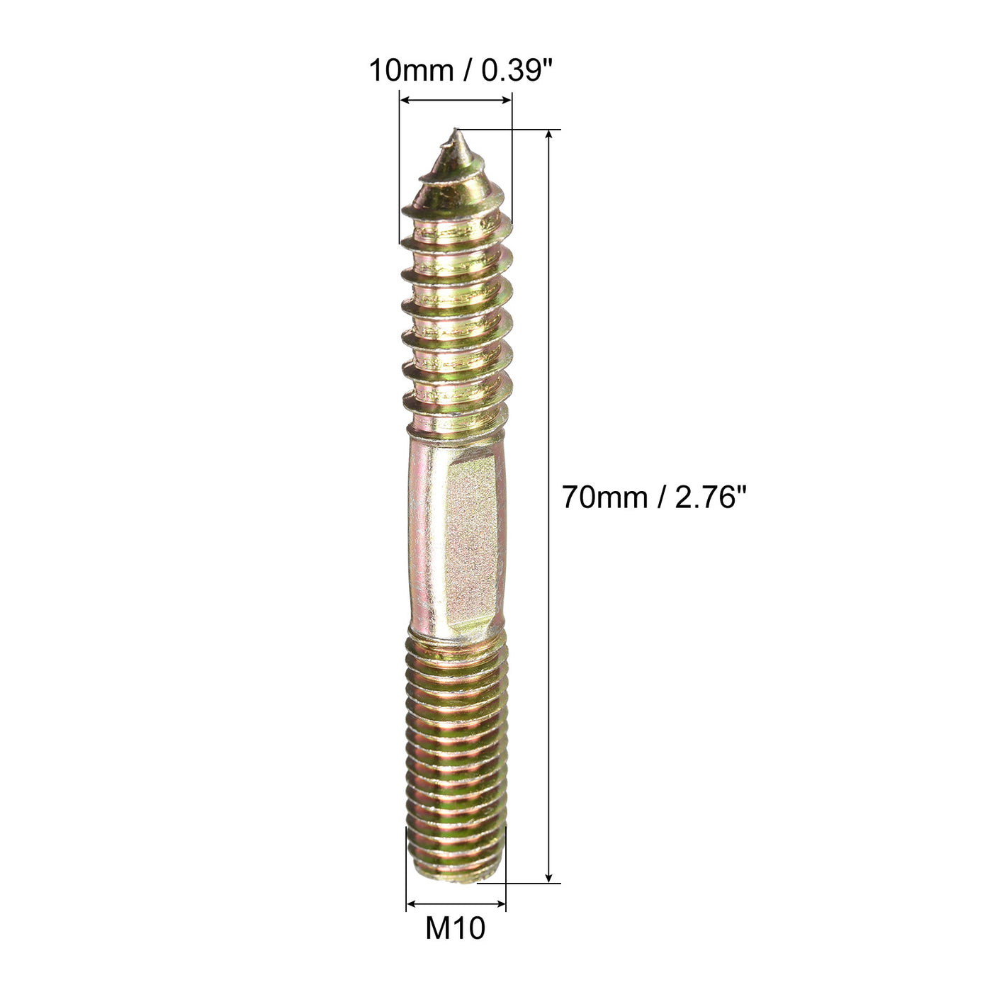 uxcell Uxcell Hanger Bolts Double Thread Dowel Screws for Wood Furniture Connecting
