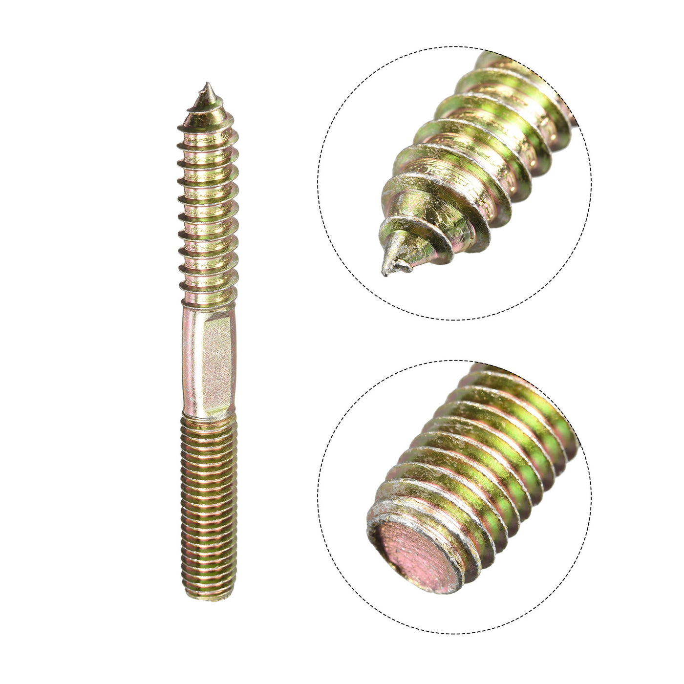 uxcell Uxcell Hanger Bolts Double Thread Dowel Screws for Wood Furniture Connecting