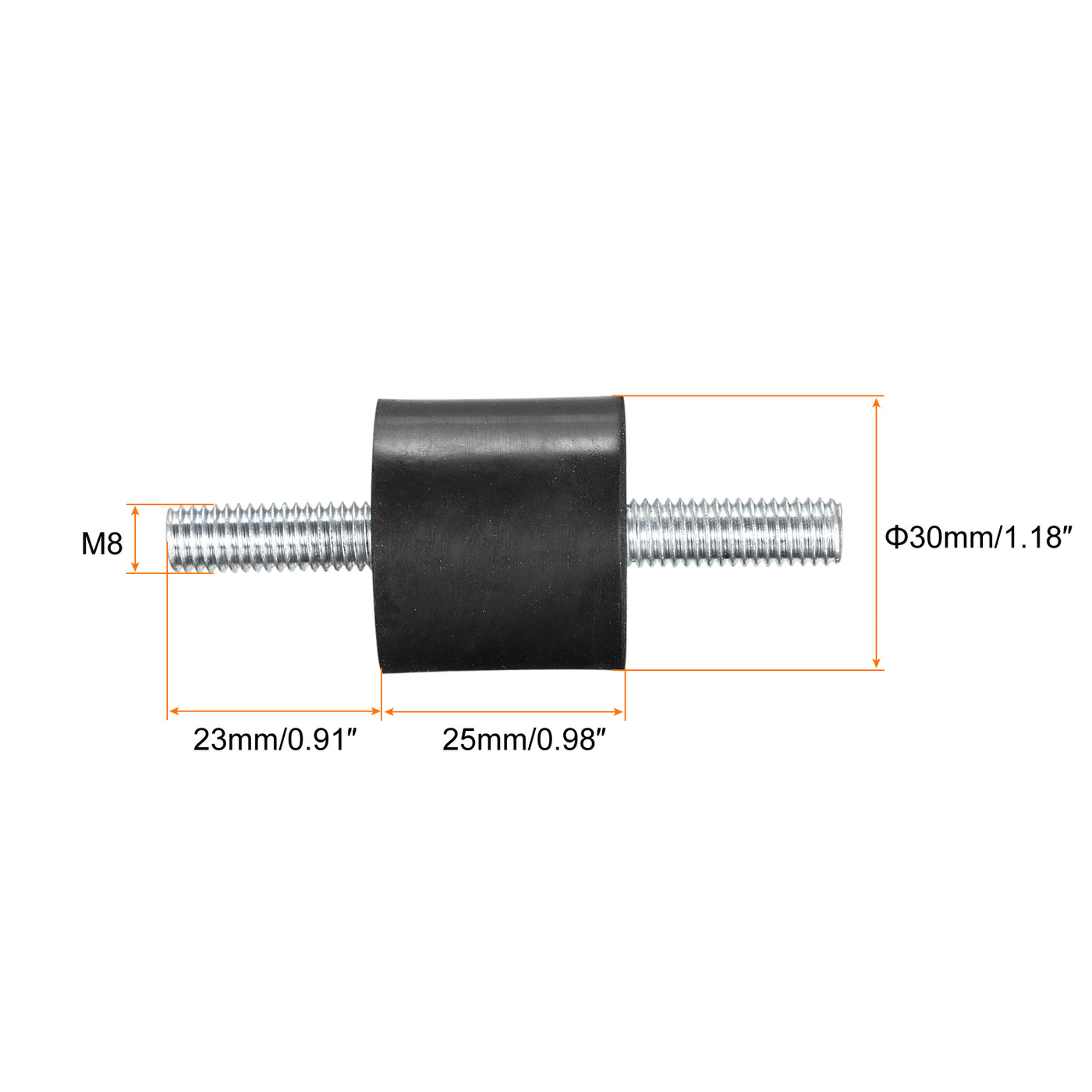 uxcell Uxcell Rubber Mount Anti Isolator Studs Shock Absorber Male,