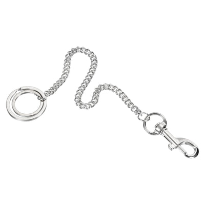 Harfington 8" Wallet Keychain with Key Ring Lobster Clasp Plated Metal Belt Loop Clip