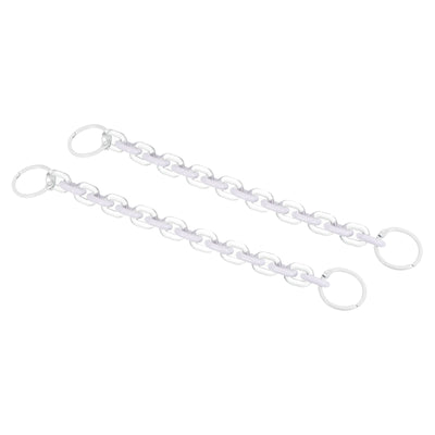 Harfington 10" Keychain Wristlet with Binder Keyrings Acrylic Bag Strap Link, Black
