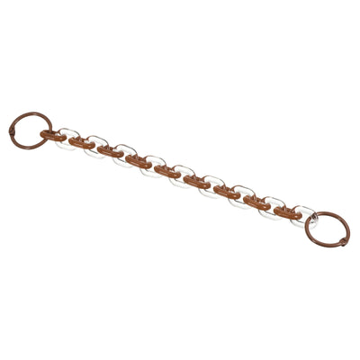 Harfington 10" Keychain Wristlet with Binder Keyrings Acrylic Bag Strap Link, Black