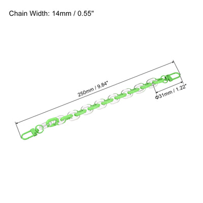 Harfington Keychain Wristlet with Clasps, Acrylic Strap Link Clip for Pants Belt Loop Purse Handbag Charm