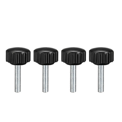 Harfington Uxcell M5 x 40mm Male Thread Knurled Clamping Knobs Grip Thumb Screw on Type  4 Pcs