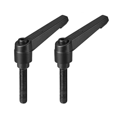 uxcell Uxcell Handles Adjustable Clamping Lever Push Button Ratchet Male Threaded Stud 2Pack