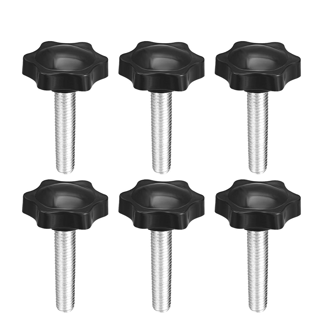 uxcell Uxcell Clamping Screw Knob Dia Plum Hex Shaped Grips Star Knob Male Thread 6pcs
