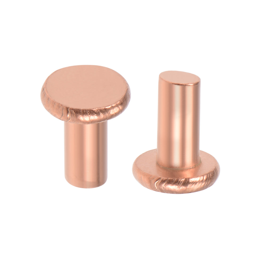 Uxcell 100 Pcs Flat Head Copper Solid Rivets Fasteners | Harfington