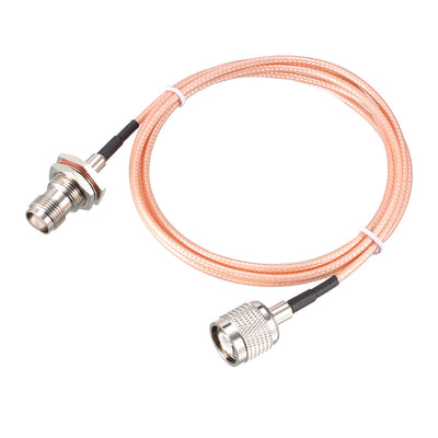 Harfington Uxcell RG316 RF Coaxial Cable TNC Male to TNC Female Bulkhead Pigtail Jumper Cable