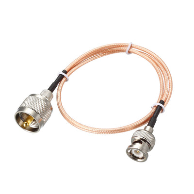 Harfington Uxcell UHF (PL259) Male to BNC Male Antenna Radio Cable RG316 Cable