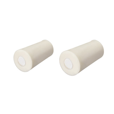 Harfington Uxcell 15-19mm Beige Drilled Silicone Stopper Plugs for Flask Test Tube Stopper 5pcs