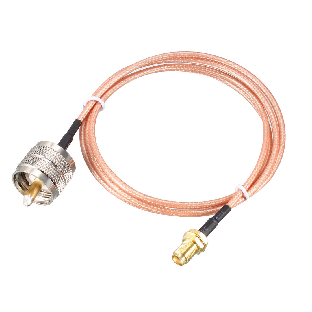 3ft UHF PL-259 Male To SMA Female Bulkhead Jumper Pigtail – RG58 Coax Cable