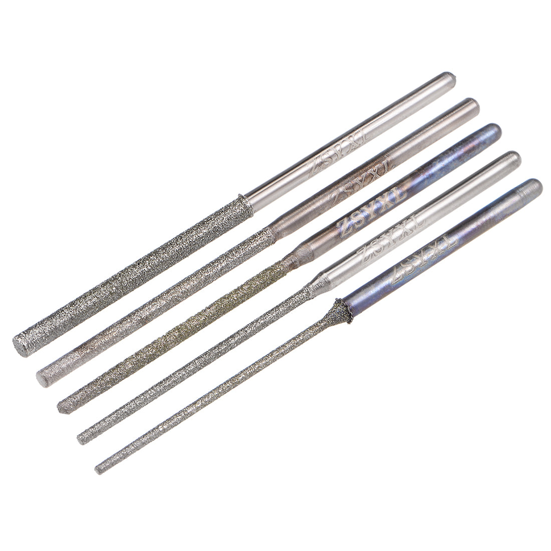 uxcell Uxcell Mini Diamond burrs Grinding Drill Bits Rotary Tool Shank Cylindrical Ball Tools