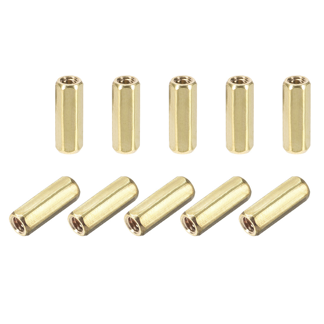 Uxcell Uxcell M2.5 x 22mm Female to Female Hex Brass Spacer Standoff 10pcs