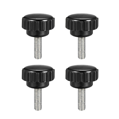 Harfington Uxcell M5 x 10mm Male Thread Knurled Clamping Knobs Grip Thumb Screw on Type  4 Pcs