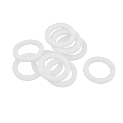 Uxcell Uxcell 24mmx16mmx2mm PTFE Round Flat Washer Gasket Seal Ring White 10pcs