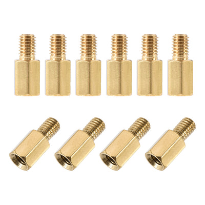 Uxcell Uxcell M5 x 50 mm + 7 mm Male to Female Hex Brass Spacer Standoff 10pcs