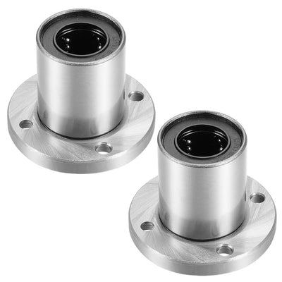 Harfington Uxcell Linear Motion Ball Bearings Round Flange Bearing