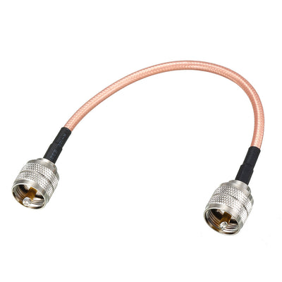 Harfington Uxcell Low Loss RF Coaxial Cable Connection Coax Wire RG-142, PL-259 UHF Male to PL-259 UHF Male 30cm