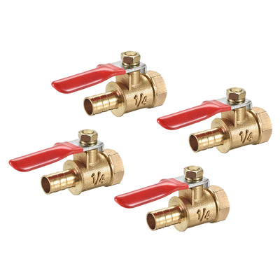 Uxcell Uxcell Brass Air Ball Valve Shut Off Switch G3/8 Female to 5/16" Hose Barb 4Pcs
