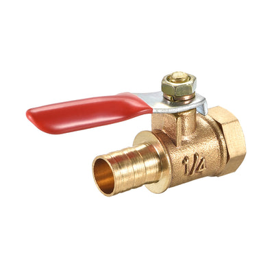 Uxcell Uxcell Brass Air Ball Valve Shut Off Switch G1/4 Female to 1/4" Hose Barb