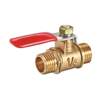 Uxcell Uxcell Brass Air Ball Valve Shut Off Switch G1/2 Male to Male Pipe Coupler