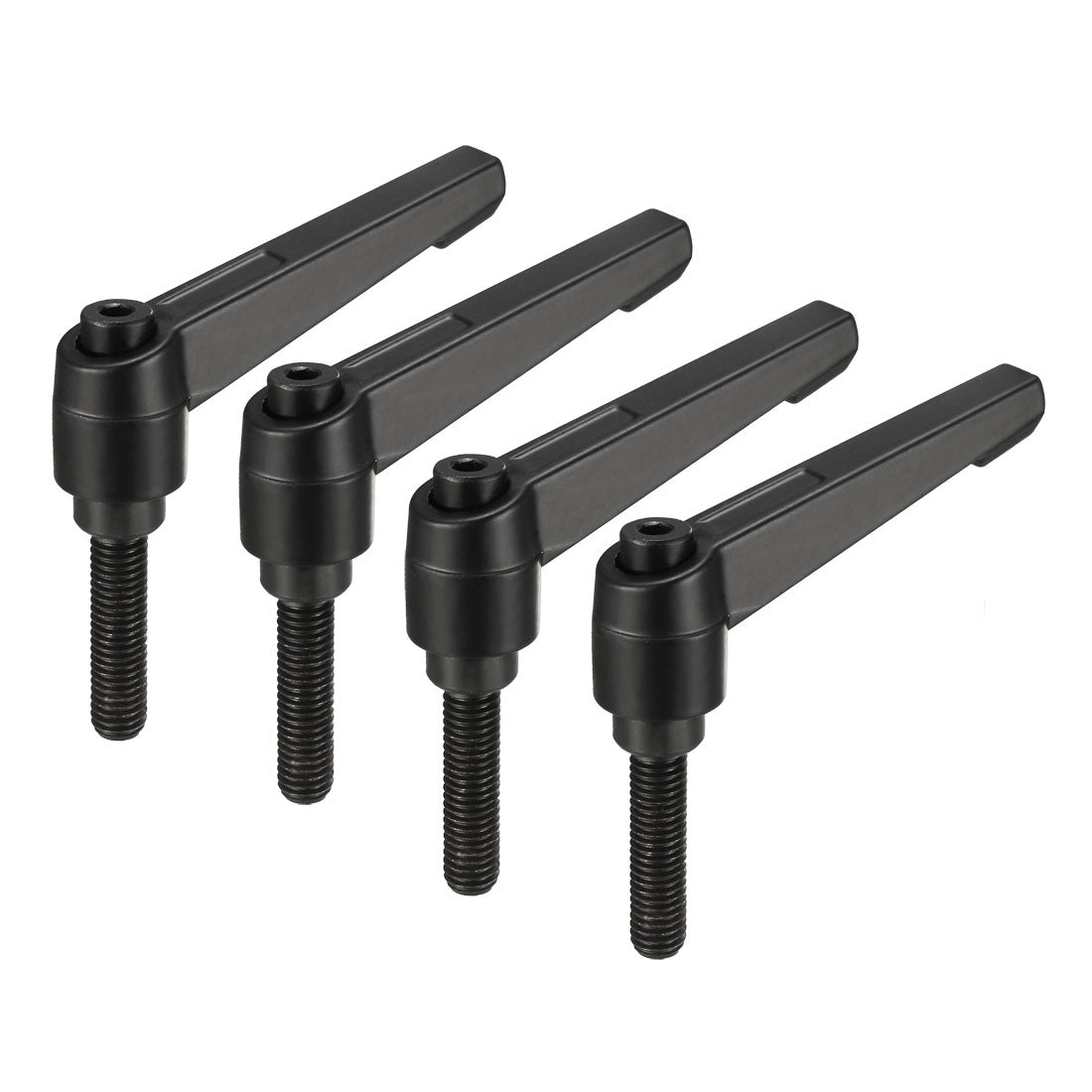 Uxcell Uxcell M6 x 25mmThread Push Button Ratchet Level Adjustable Handle Male Threaded Stud 4Pcs