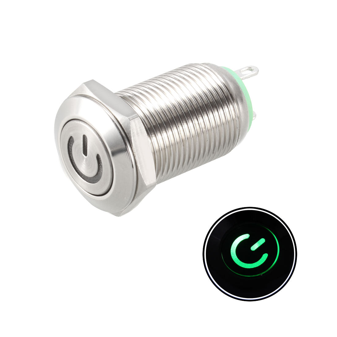uxcell Uxcell Metal Push Button Switch Mounting Dia LED