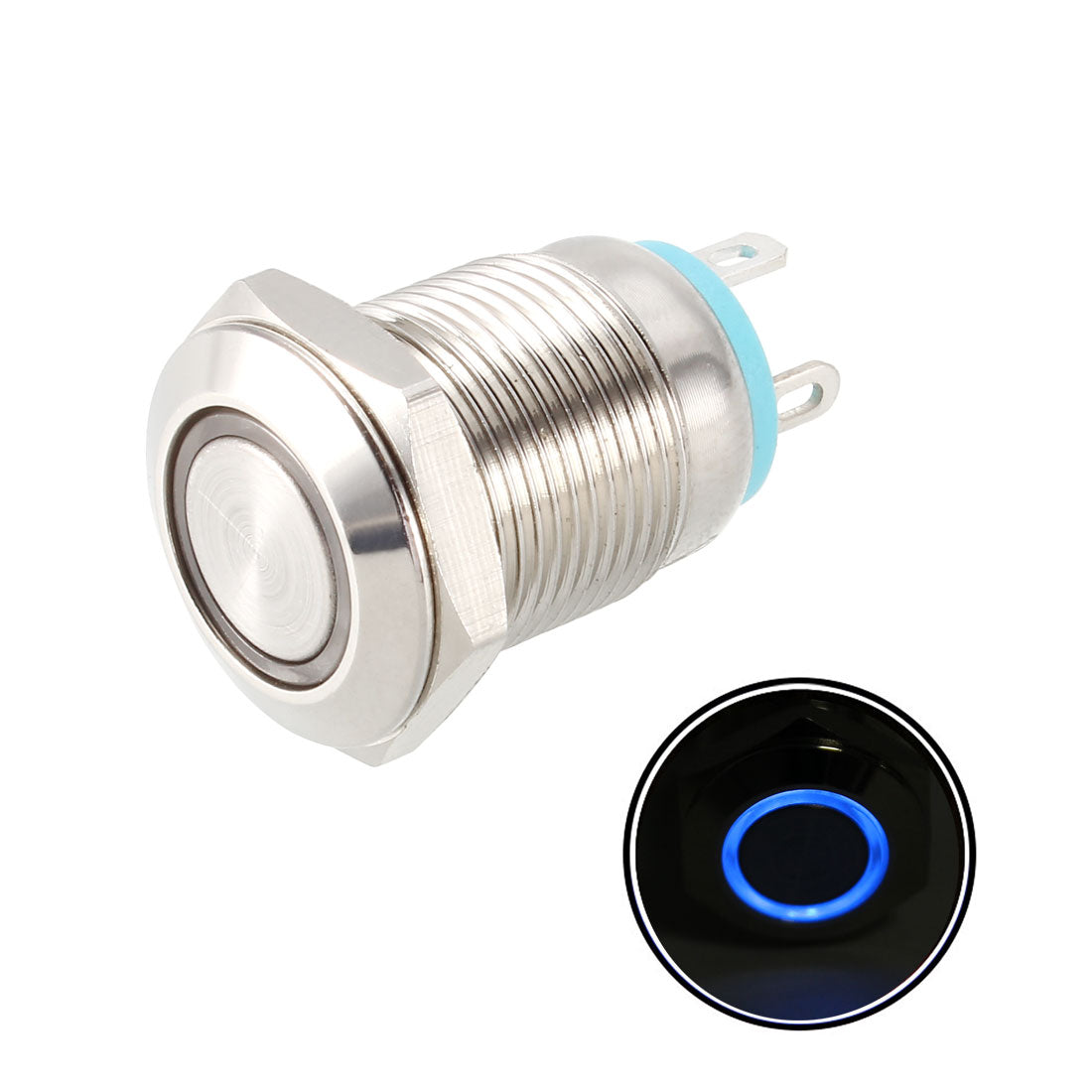 Uxcell Metal Push Button Switch Mounting Dia Push Button Switch ...
