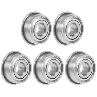 uxcell Uxcell Miniature Flange Deep Groove Ball Bearings Double Shielded Chrome Steel