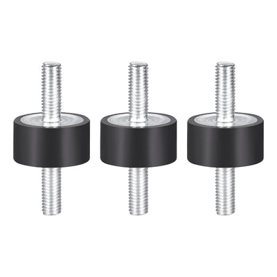 Uxcell Uxcell 30 x 15mm Rubber Mounts,Vibration Isolators,with M8  x 23mm Studs 3pcs