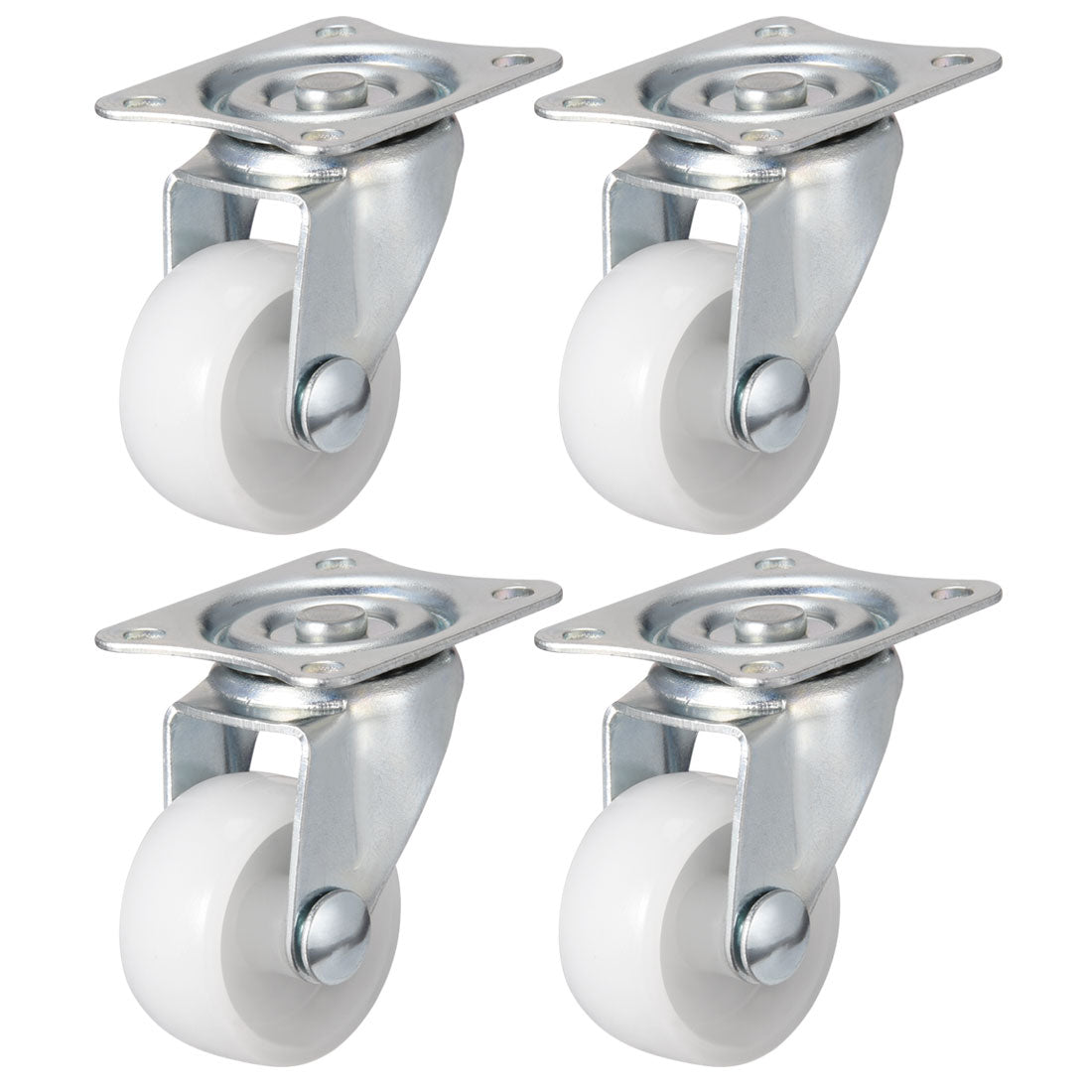 Uxcell Uxcell 2 Inch Swivel Caster Wheels PP 360 Degree Top Plate Mounted Caster Wheel 66lb Capacity 4 Pcs