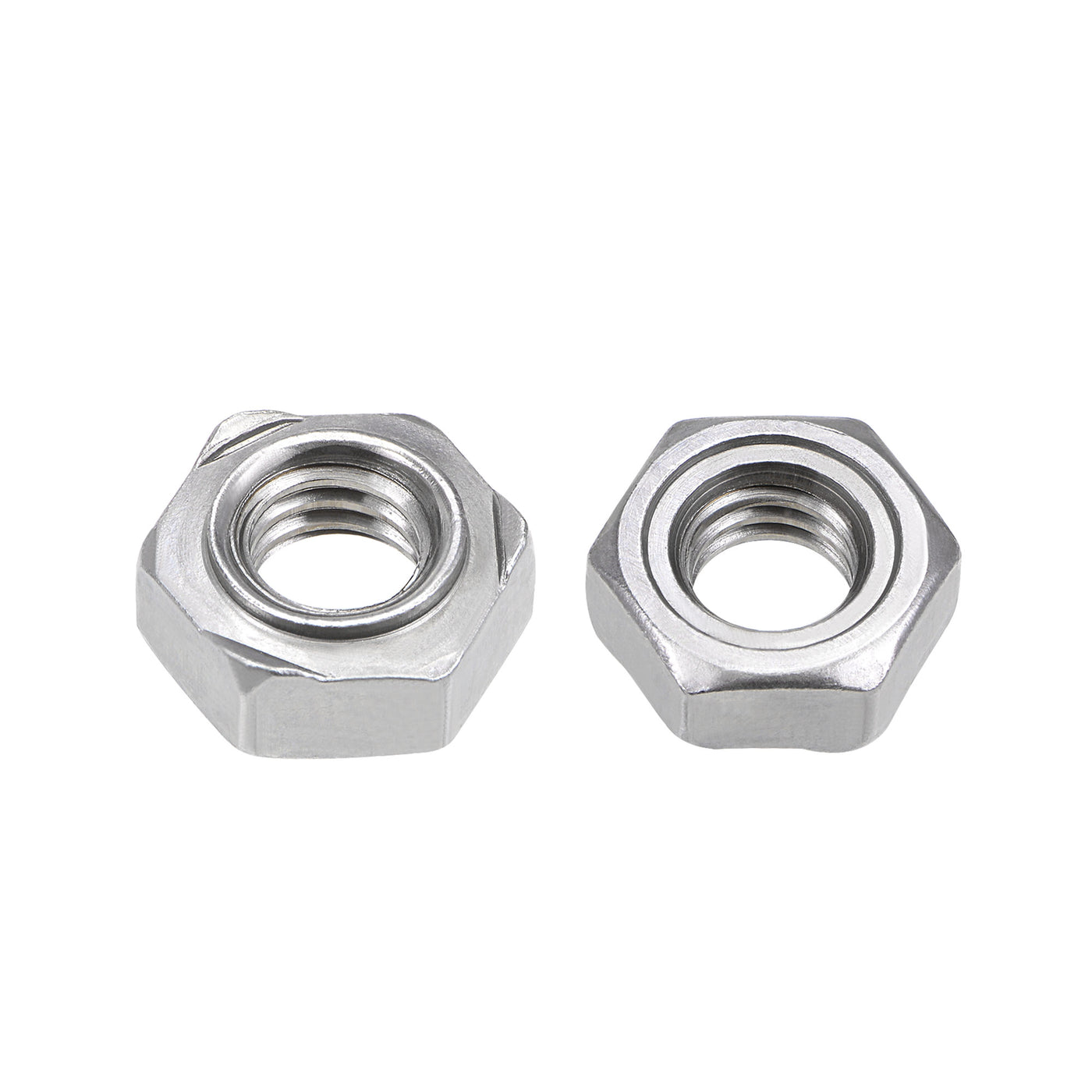 Uxcell Uxcell Hex Weld Nuts,1/2-13 Carbon Steel with 3 Projections Machine Screw Gray 10pcs