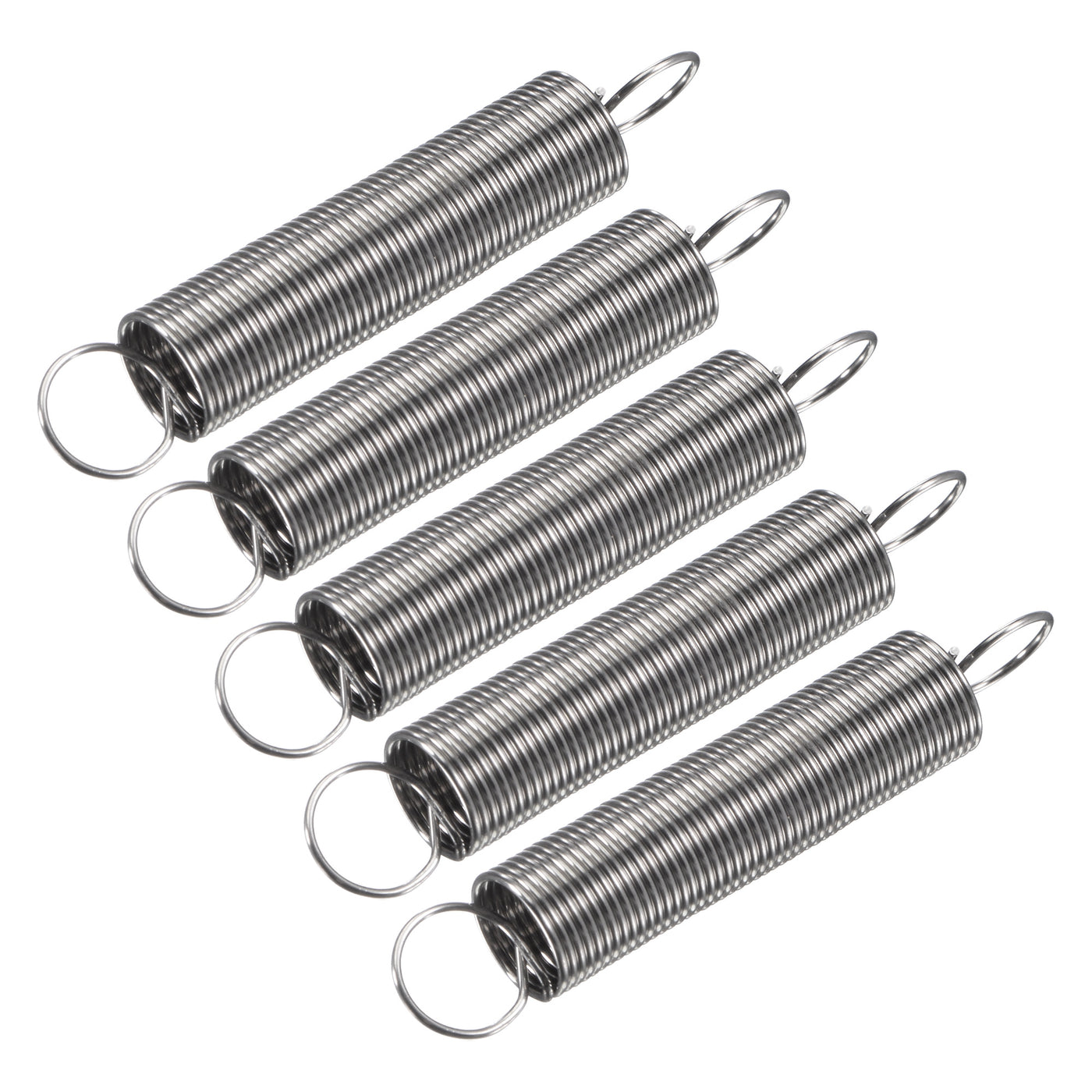 Uxcell Uxcell 0.6mmx8mmx60mm Extended Compression Spring,2.3Lbs Load Capacity,Silver,5pcs