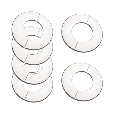 Harfington Uxcell Wall Split Flange, Stainless Steel Round Escutcheon Plate for 35mm Diameter Pipe 6Pcs