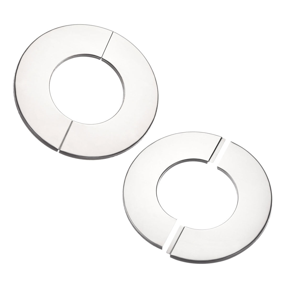 uxcell Uxcell Wall Split Flange, Stainless Steel Round Escutcheon Plate 2Pcs