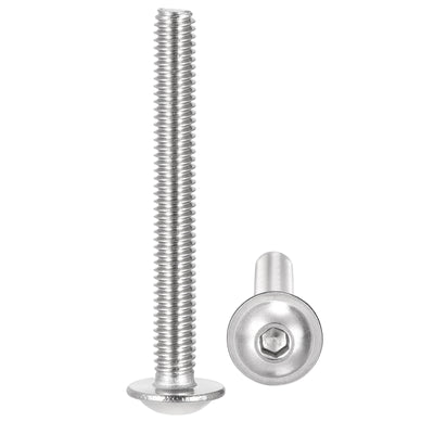 uxcell Uxcell 304 Stainless Steel Flanged Button Head Socket Cap Screws Machine Screw